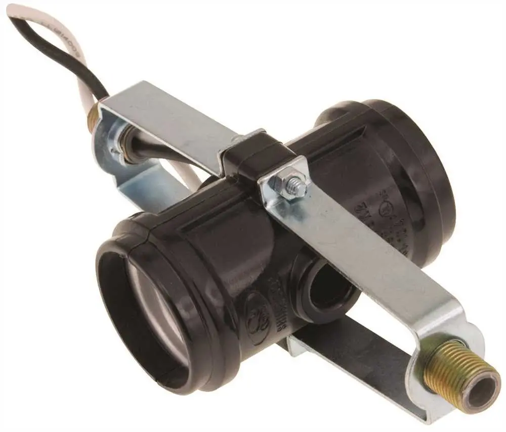 Twin Light Fixture Socket For Medium Base Fluorescent Or Incandescent Lamps With 6 In. Lead 1