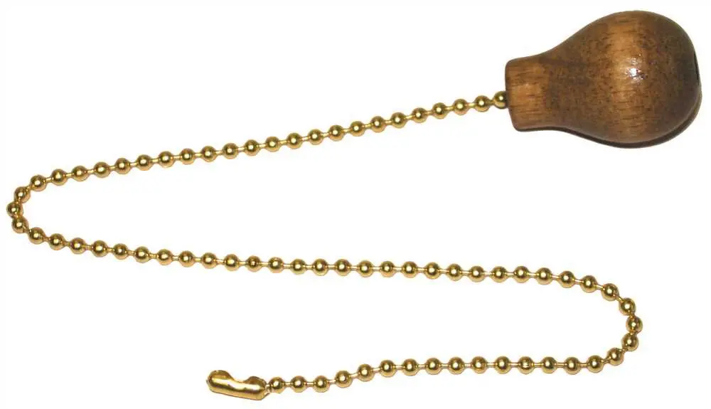 Ceiling Fan Pull Chain With Walnut Knob, 12 In. 1