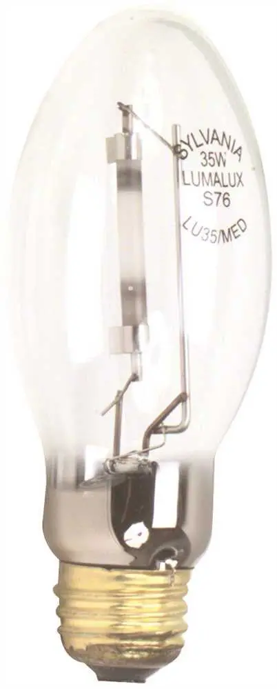 Sylvania Lumalux&Reg; High Pressure Sodium Lamp, E17, 35 Watt, 52 Volts, E26 Medium, Clear, Universal Burn 1