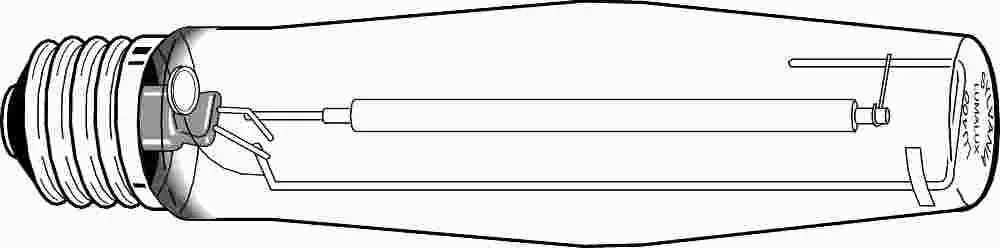 Sylvania Lumalux&Reg; Ecologic&Reg; High Pressure Sodium Lamp, Et18, 250 Watt, 100 Volts, E39 Mogul, Clear 1