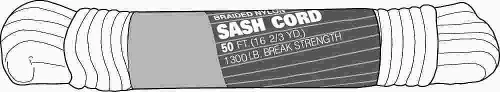 Nylon Rope Braided Nylon #24 1-4" X 50' 1