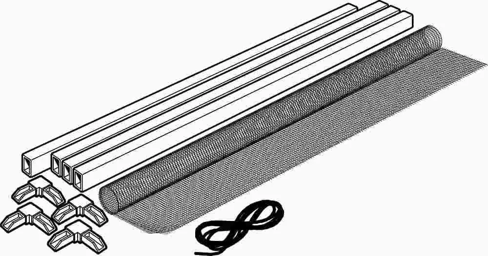 Window Screen Kit, 36" Wide Aluminum Frame 1