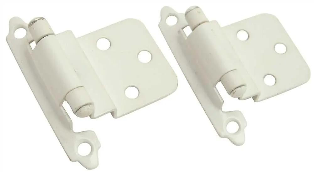 Cabinet Hinge 3-8 In. White Pair 1