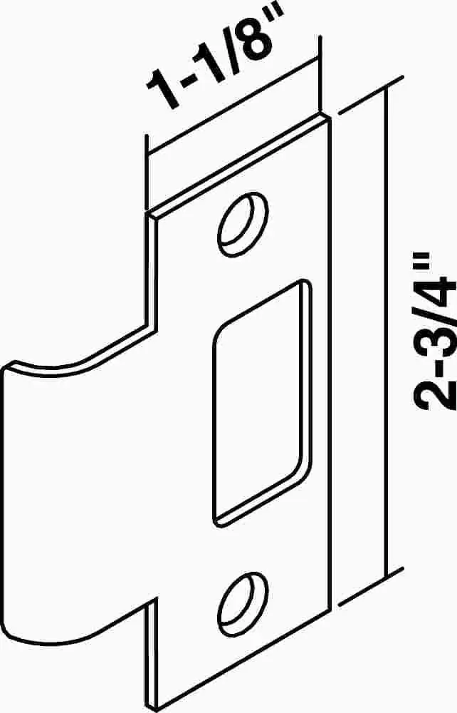 Metal Jamb Strike 2 3-4 In X 1 1-8 In 1
