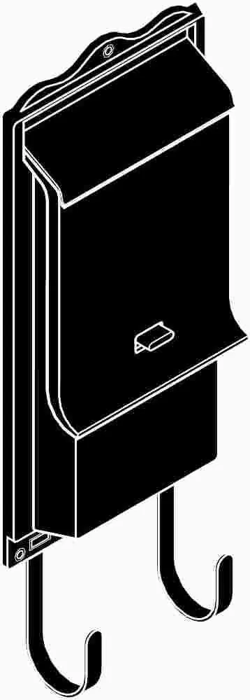 Weatherproof Plastic Mailbox 12-1-2" X 6" Black 1