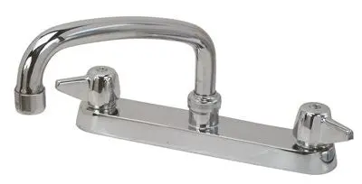 Central Brass Kitchen Faucet With 8 In. Centers And 8 In. D-Style Spout In Chrome #0122A 1