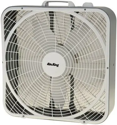 Air King Non-Oscillating Box Fan, Commercial Grade, 3-Speed, 120 Volts, 20 In. 1