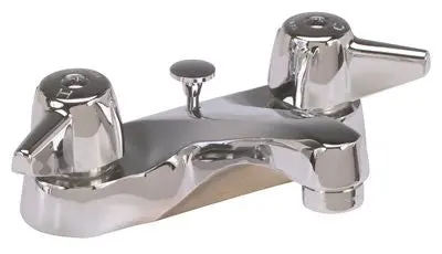 Central Brass 2 Handle Bathroom Faucet With 4 In. Centers And Popup Drain Chrome #1137Da 1
