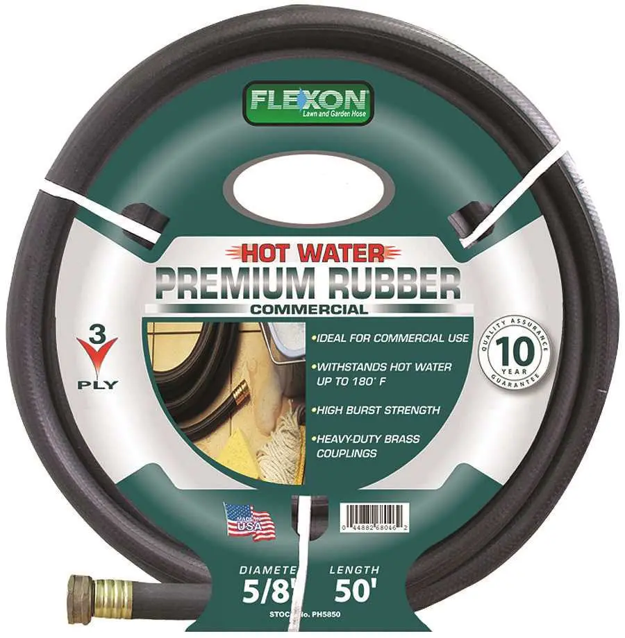 Hot Water Hose 5-8 In. X 50 Ft., Black 1