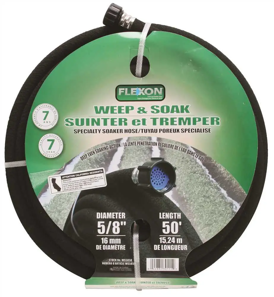 Slow Soaker Hose 5-8" X 50', Black 1