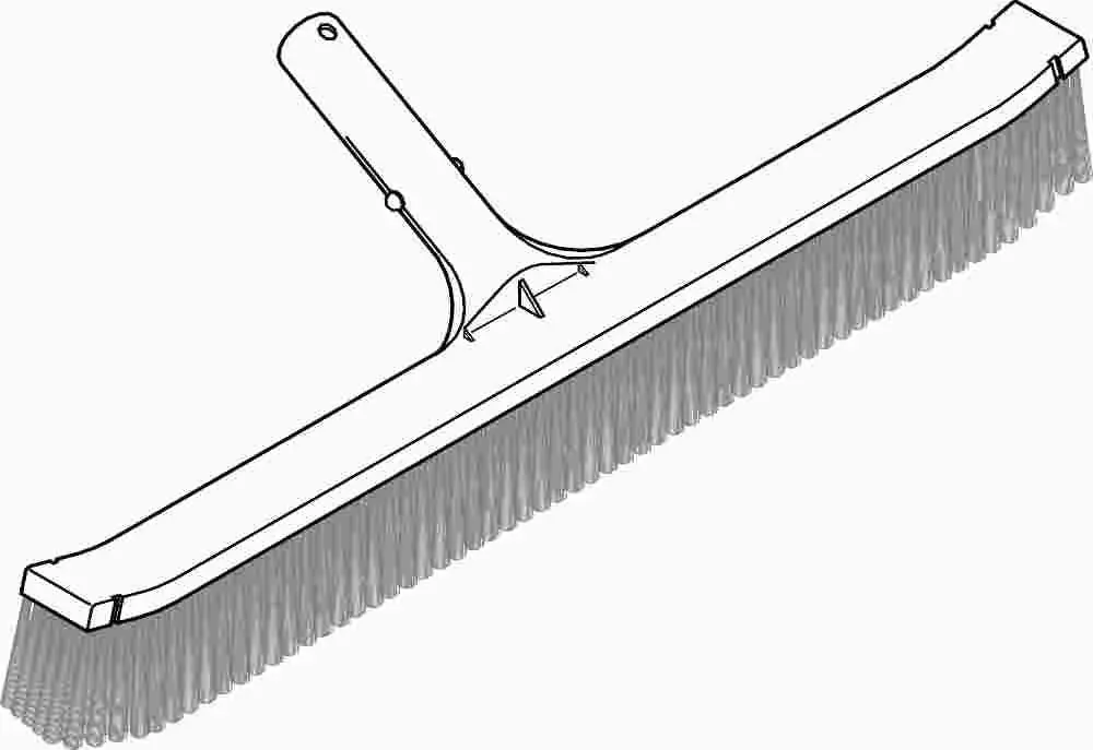 Pool Back Brush, Commercial Aluminum 24 In. 1