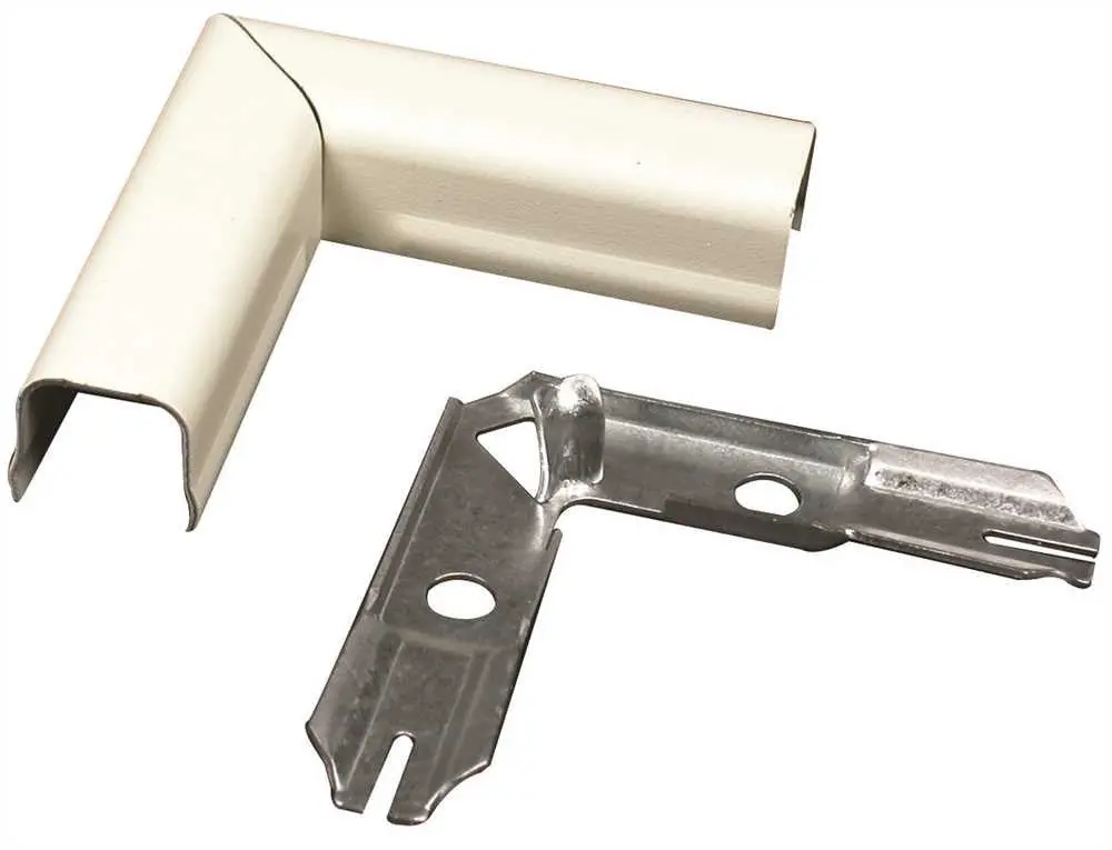 Wiremold&Reg; V700 90 Degree Flat Elbow Fitting, Steel, Single-Channel, Ivory, 2 In. 1