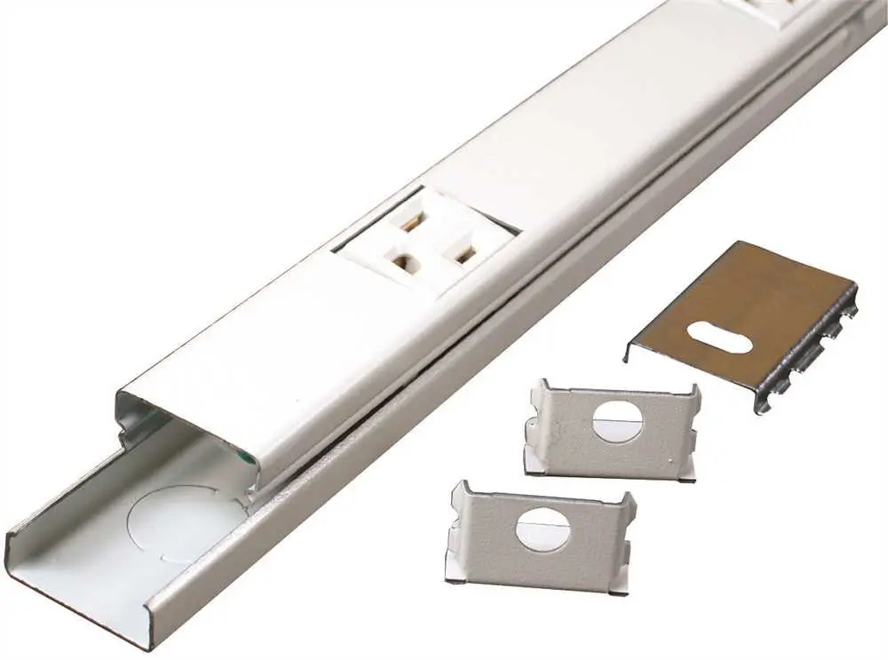 Plugmold Multi Outlet Strip 12 Single 15 Amp Outlets Steel Ivory 1
