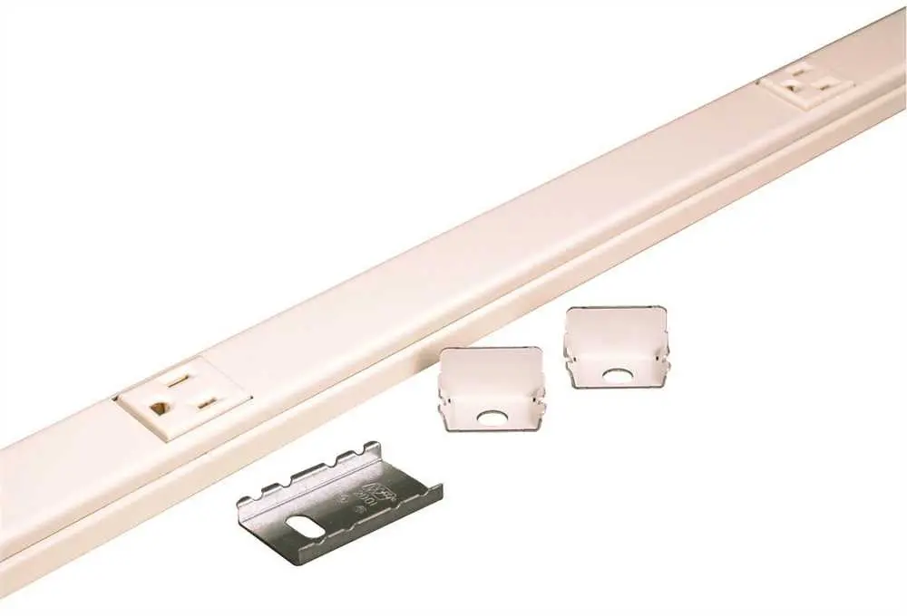 Plugmold Multi Outlet Strip 8 Single 15 Amp Outlets Steel Ivory 1