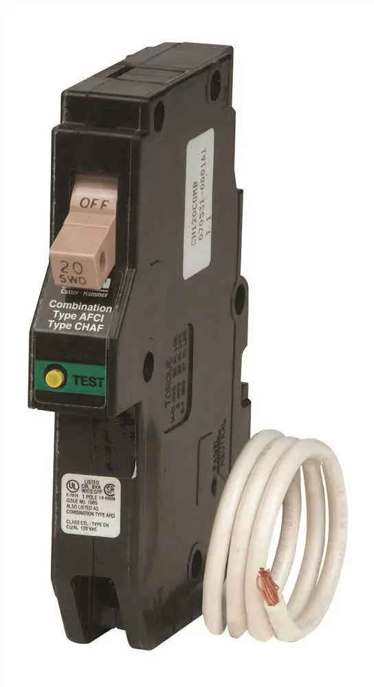 Eaton&Reg; Ch Series Single-Pole Fire-Guard Combination Afci Breaker, 3-4 In., 120-240 Vac, 20 Amps 1
