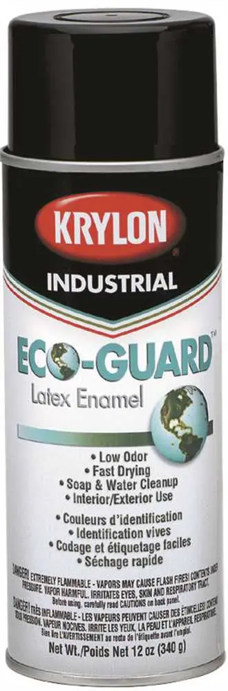 Krylon Eco Guard Latex Spray Paint 12 Oz Gloss Black 1