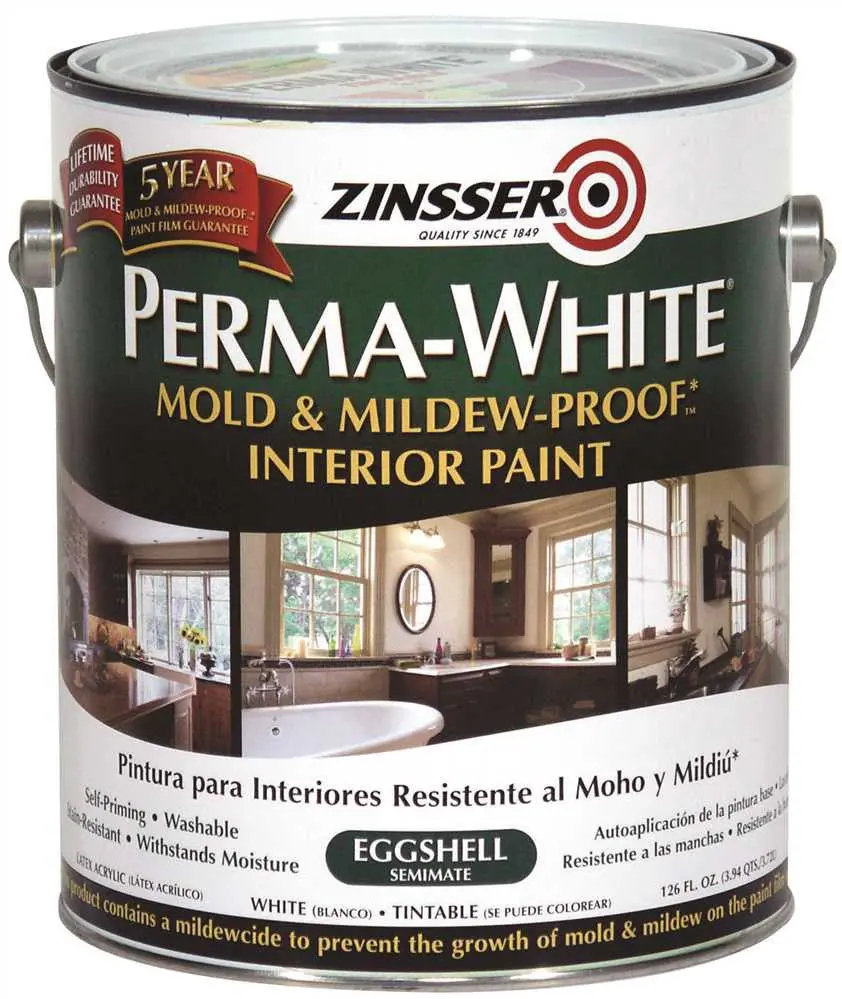 Perma White Mold And Mildew Proof Interior Paint Eggshell 1
