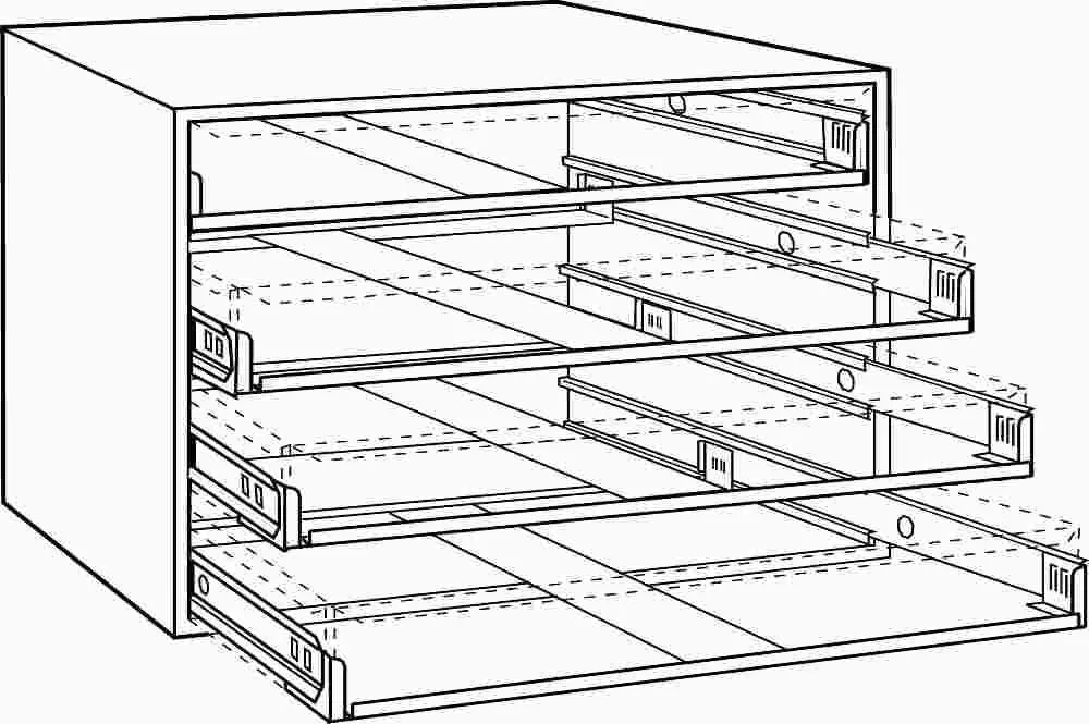 Compartment Box Slide Rack 1