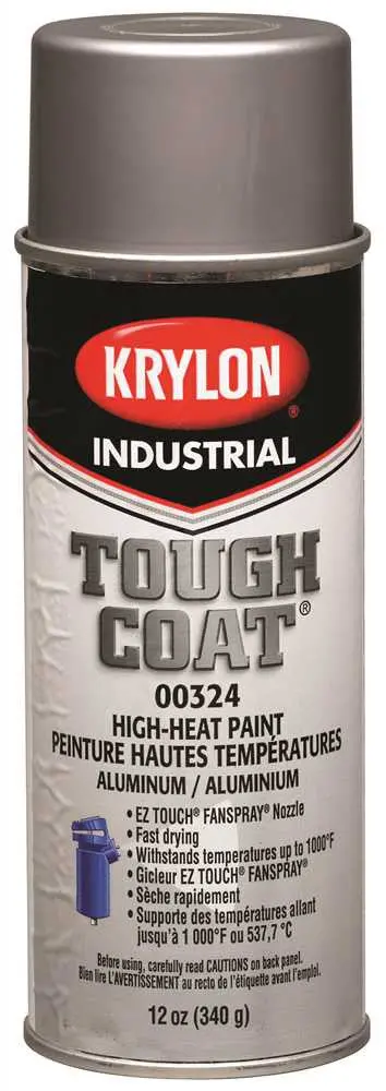 Krylon&Reg; Industrial Tough Coat&Reg; High Heat Spray Paint, 12 Oz., Aluminum 1