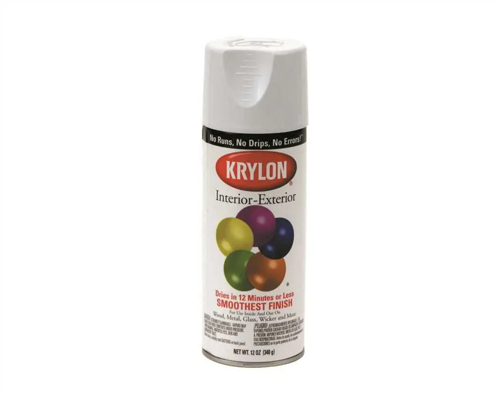 Krylon Interior-Exterior Enamel Spray Paint 12 Oz Gloss White 1