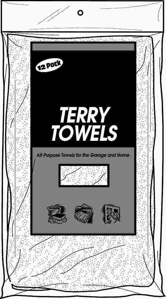 All Purpose Terry Bar Towels, 12 Per Bag 1