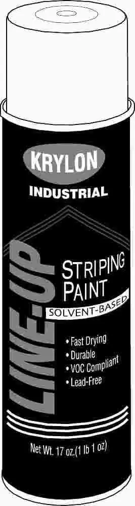 Krylon Line Up Striping Paint 18 Oz., Highway White 1