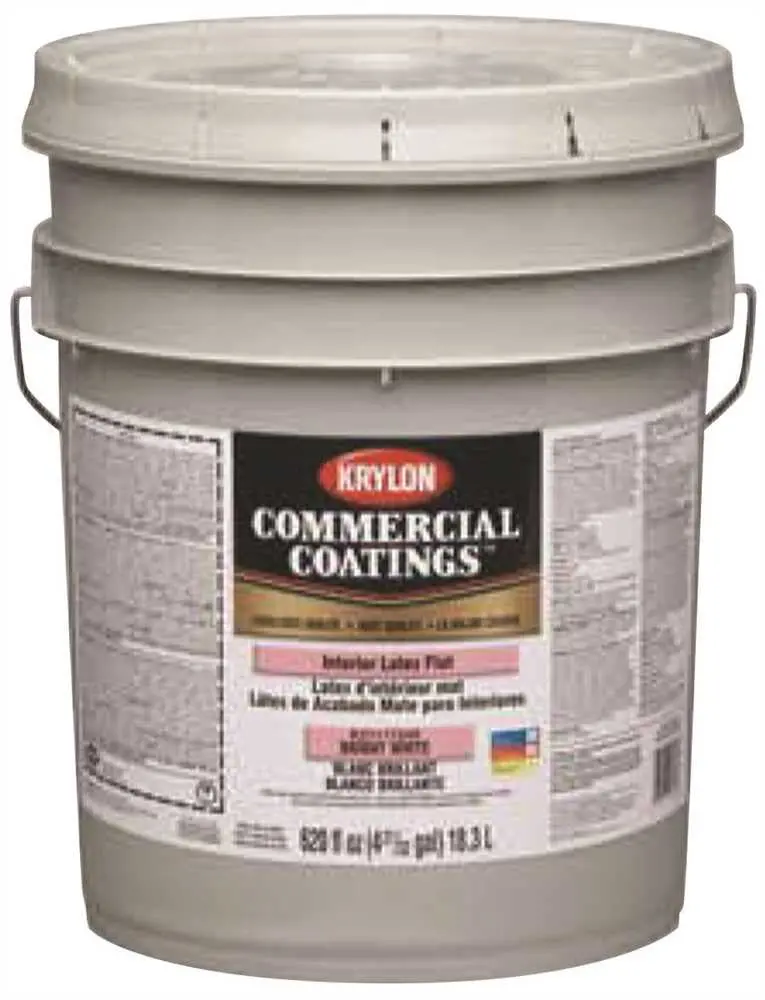 Krylon Latex Paint Gold Semigloss Linen White 5 Gal 1