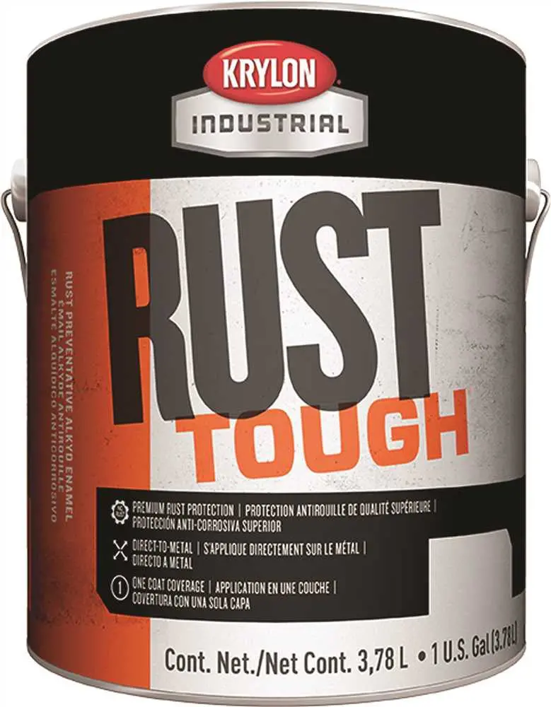 Paint Rust Tough Acrylic Alkyd Enamel 1 Gal White 1