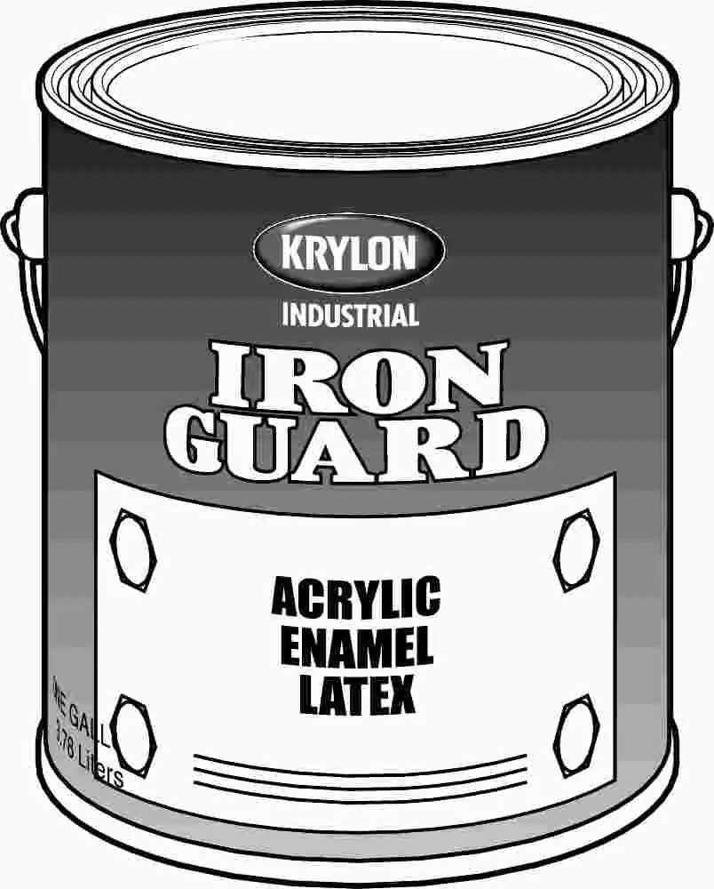 Paint Iron Guard Acrylic Enamel Latex 1 Gal White 1