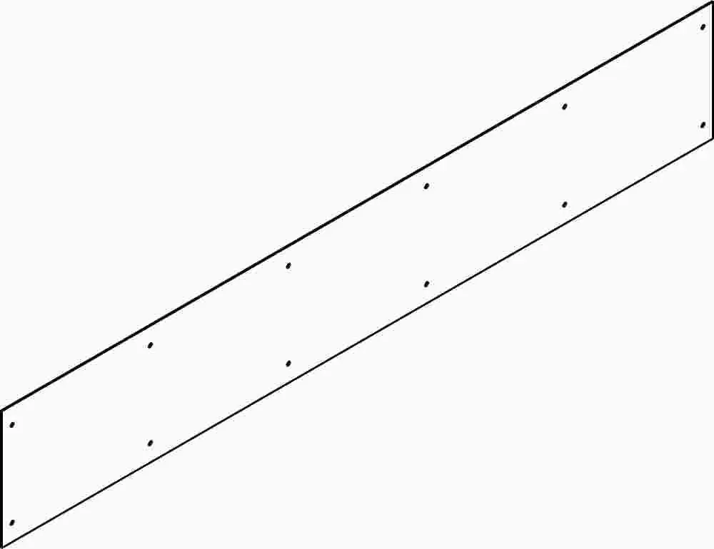 Satin Nickel Aluminum Door Kick Plate 6" X 34" 1