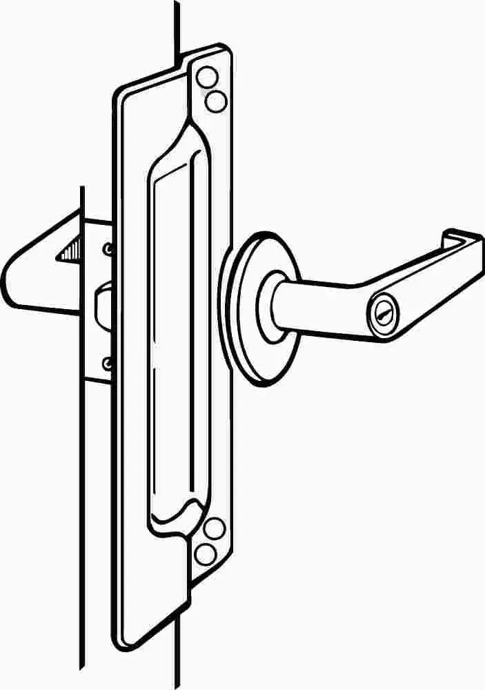 Outswing Door Latch 11" Silver 1