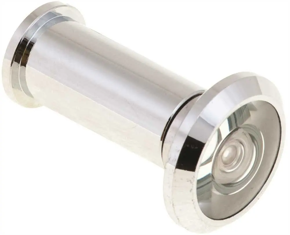 Door Viewer, 200 Degree Chrome, 9-16" Hole, Fits 1-3-8" To 2" Door 1