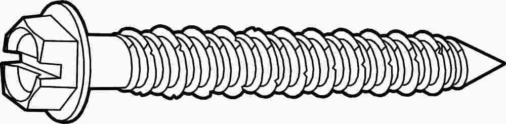 Tapcon Masonry Fasteners Slotted Hex 1-4" Diameter X 1-1-4" 1