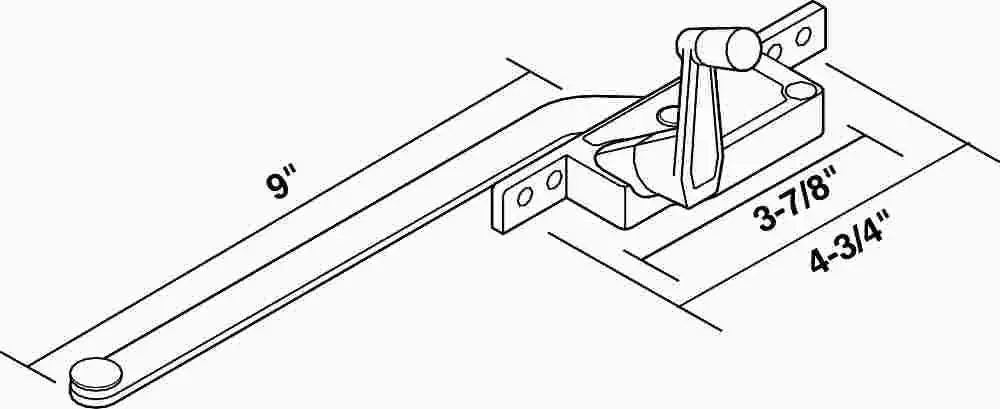Window Casement Left Hand Aluminum 1