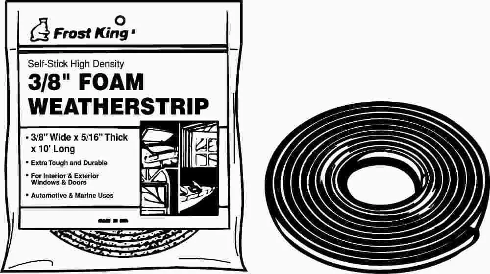 Frost King&Reg; Foam Rubber Weatherstrip Tape, Black, 3-4 In. X 10 Ft. 1