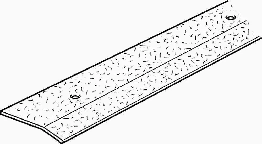 Carpet Bar 1-1-2 In. Hammered Aluminum 1