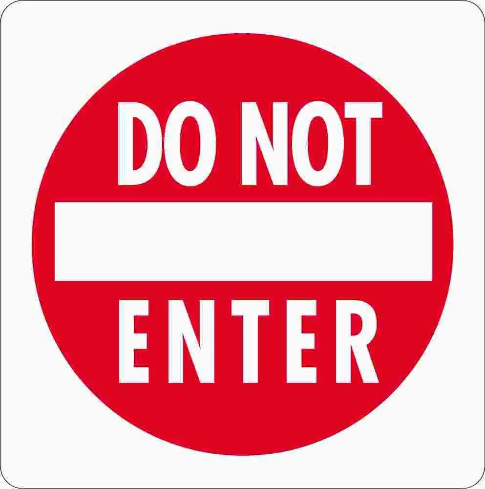 Do Not Enter 12" X 12" Aluminum Street Sign 1