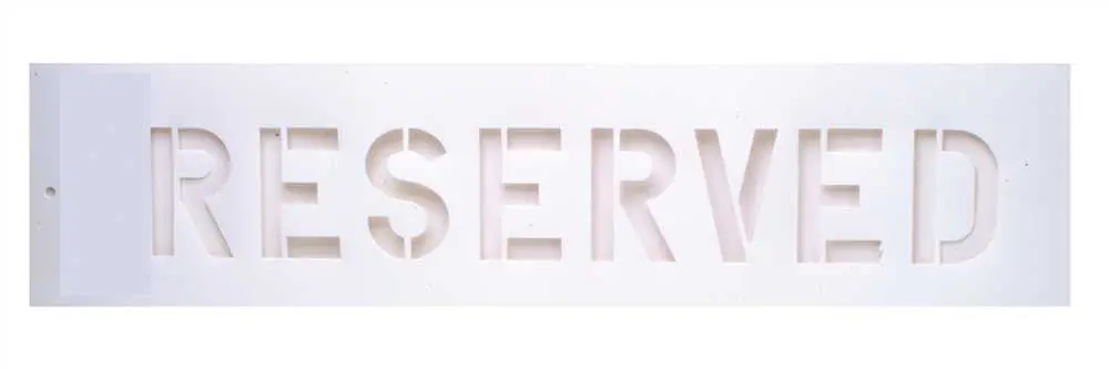 Reserved Stencil For Parking Lot 1