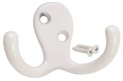 Double Wardrobe Double Hook White 1
