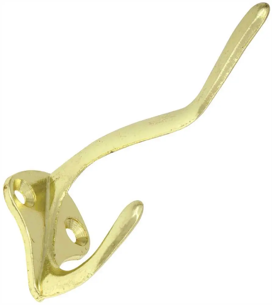 Anvil Mark&Reg; Coat And Hat Hook, Polished Brass 1