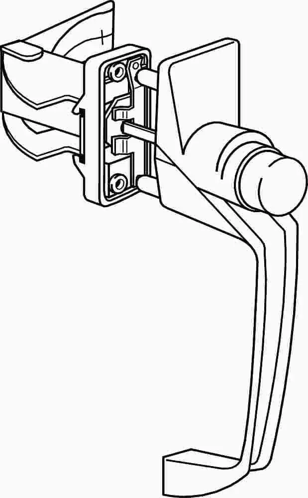 Latch Pushbutton 1-1-2" Hole Aluminum 1