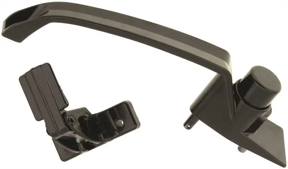 Latch Pushbutton 1-1-2 In. Hole Black 1
