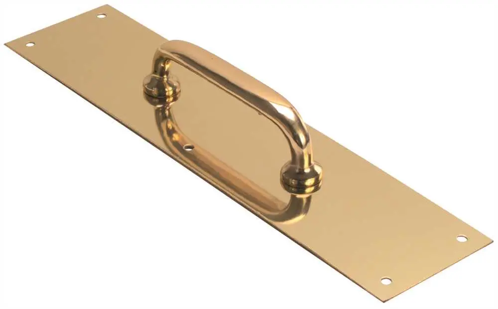 Pull Plate Polished Brass 3-1-2 In. X 15 In. 1