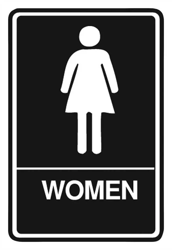 Women's Room Sign, Ada Approved Braille 6" X 9" 1