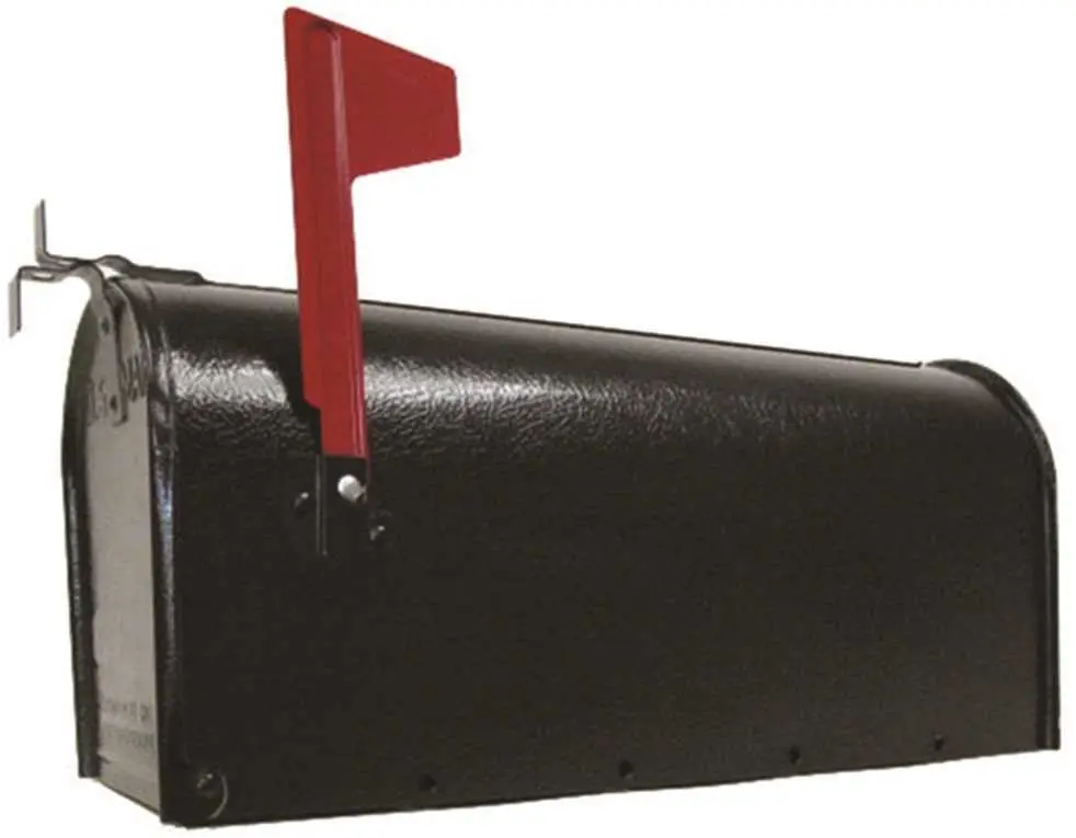U.S. #1 Rural Mailbox, Galvanized Steel Black 1