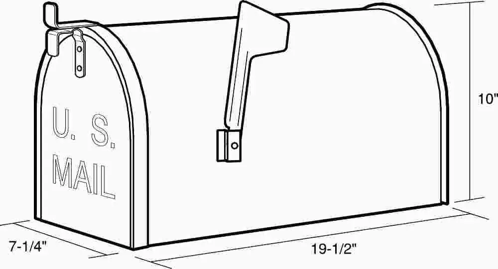 #1 Weatherproof Mailbox, Poly Black 1