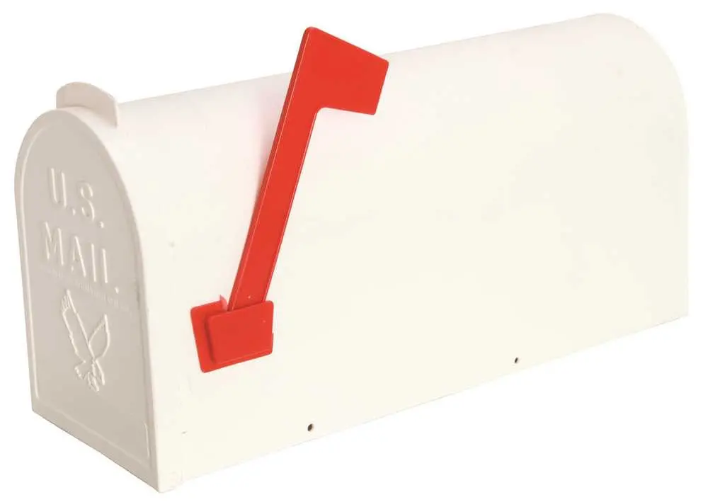 #1 Weatherproof Mailbox, Poly White 1