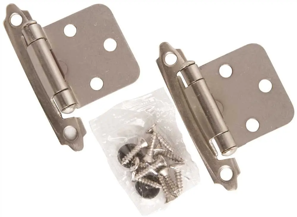 Flush Cabinet Hinge Satin Nickel 1