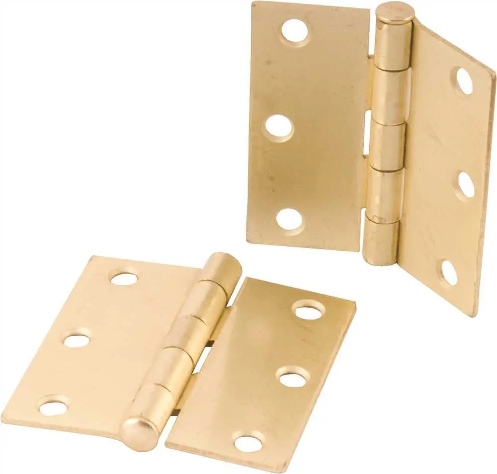 Anvil Mark&Reg; Butt Hinges, Square Corner, 3 In., Satin Brass, 2 Per Pack 1