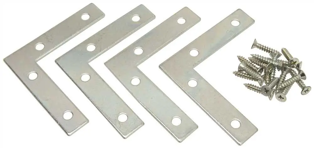 Flat Corner Iron 3 In. 4-Pk 1